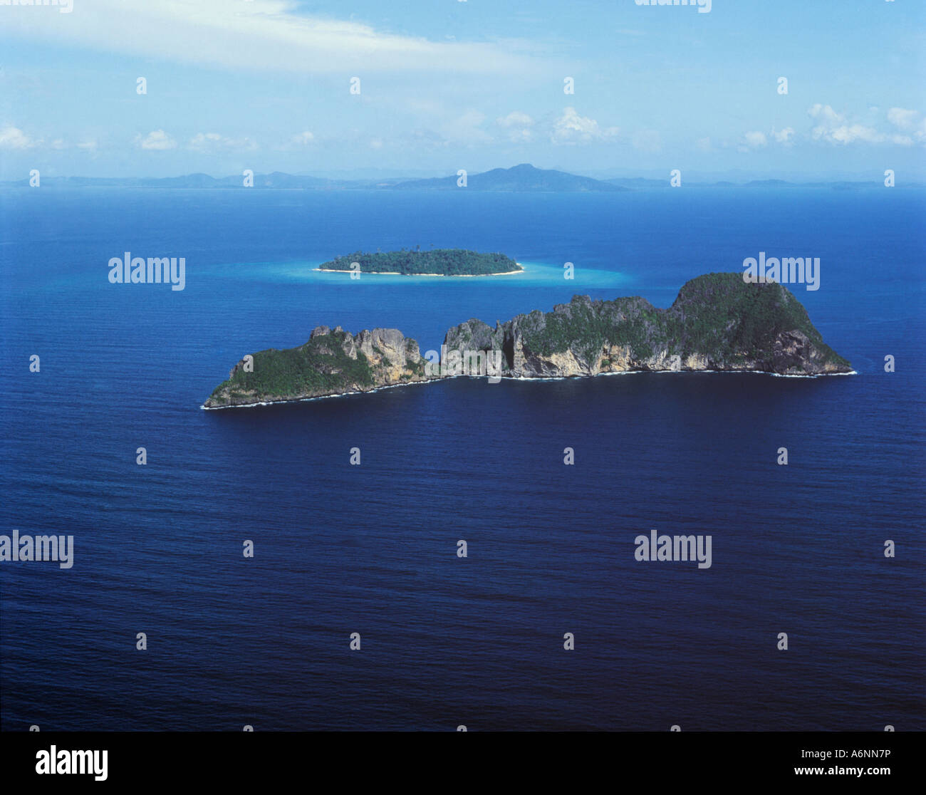 Vista aerea Phangnga Bay Thailandia Asia del sud-est asiatico Foto Stock