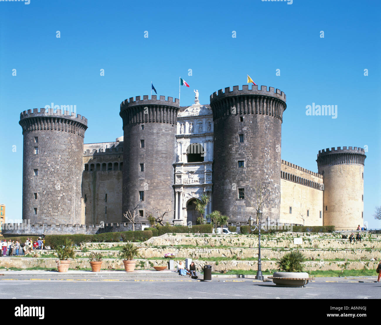 Castel Nouvo Napoli Campania Italia Europa Foto Stock