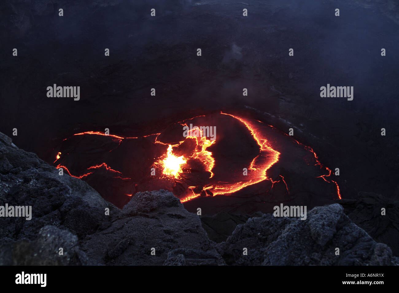 Il lago di lava, Erte Ale Vulcano, Etiopia Foto Stock Il lago di lava, Erte Ale Vulcano, Etiopia Foto Stock