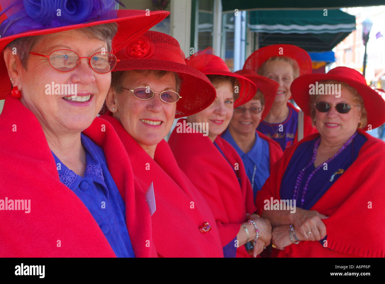 USA i membri del Red Hat società visitare Mackinac Island Foto Stock