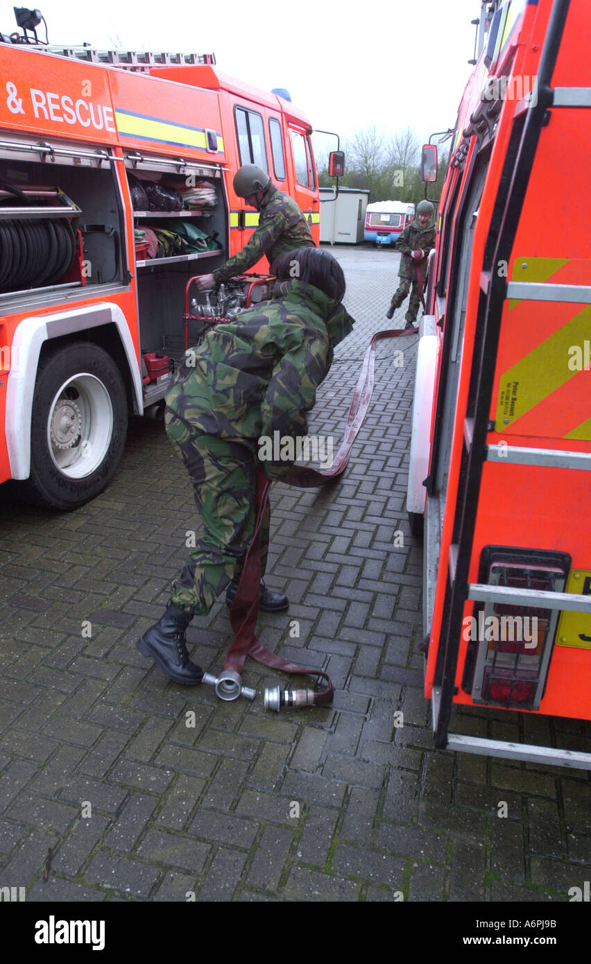 Army fire Crew pratica durante il colpo di fuoco 2003 REGNO UNITO Foto Stock