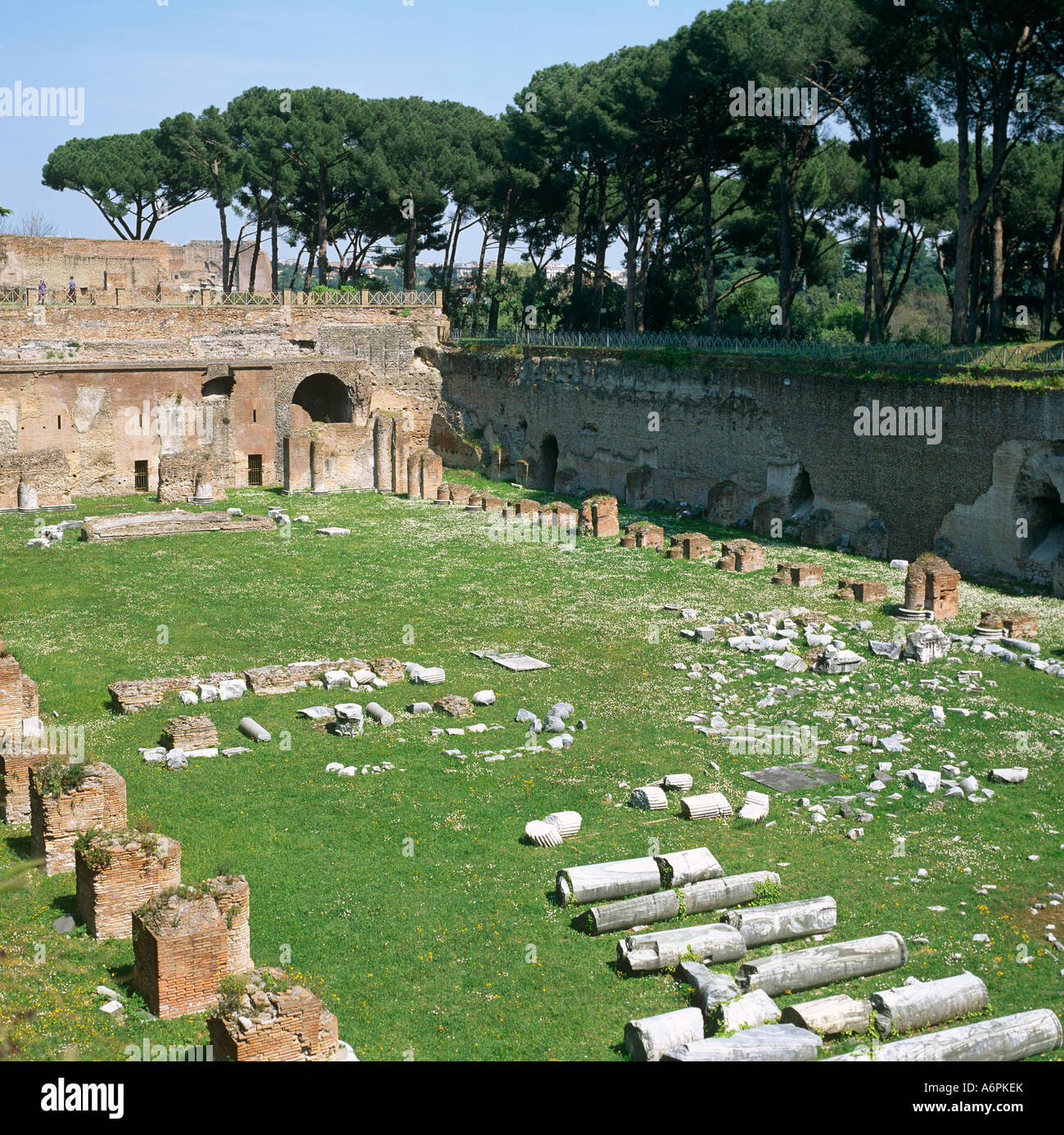 Parte dell'antico Foro Romano Roma Italia Europa Foto Stock