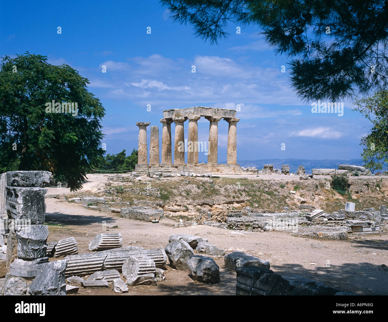 Corinto antico continente greco Hellas Foto Stock