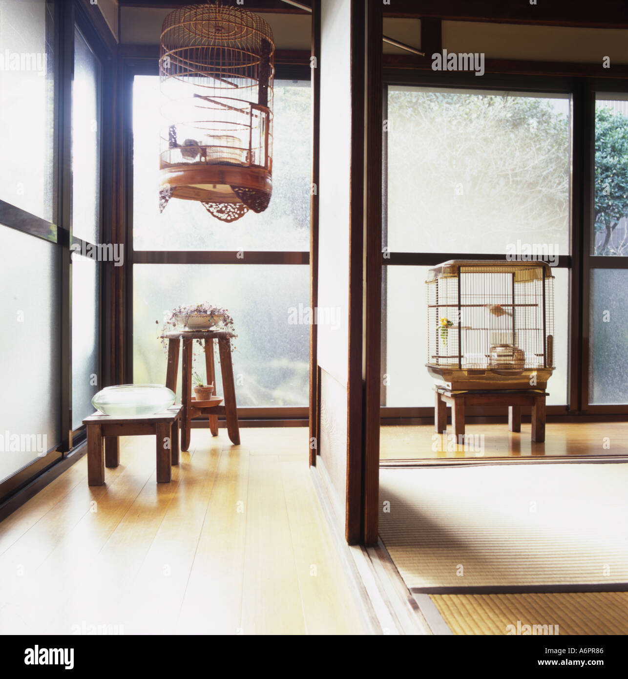 Interno tipico di una casa giapponese Foto Stock