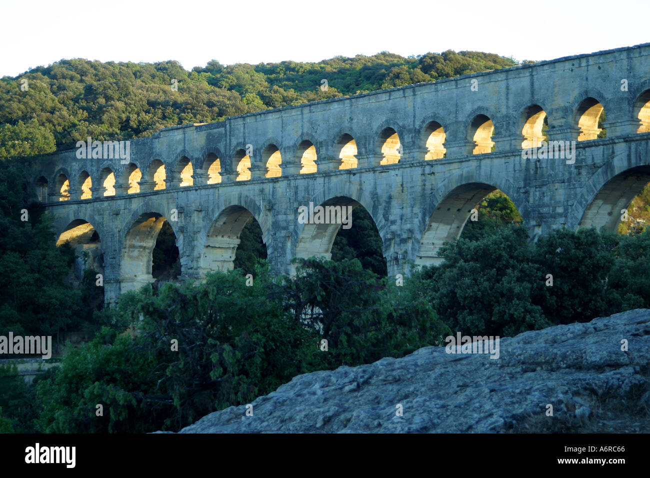 PONT DU GARD ROMAN AQUADUCT FRANCIA MERIDIONALE Foto Stock