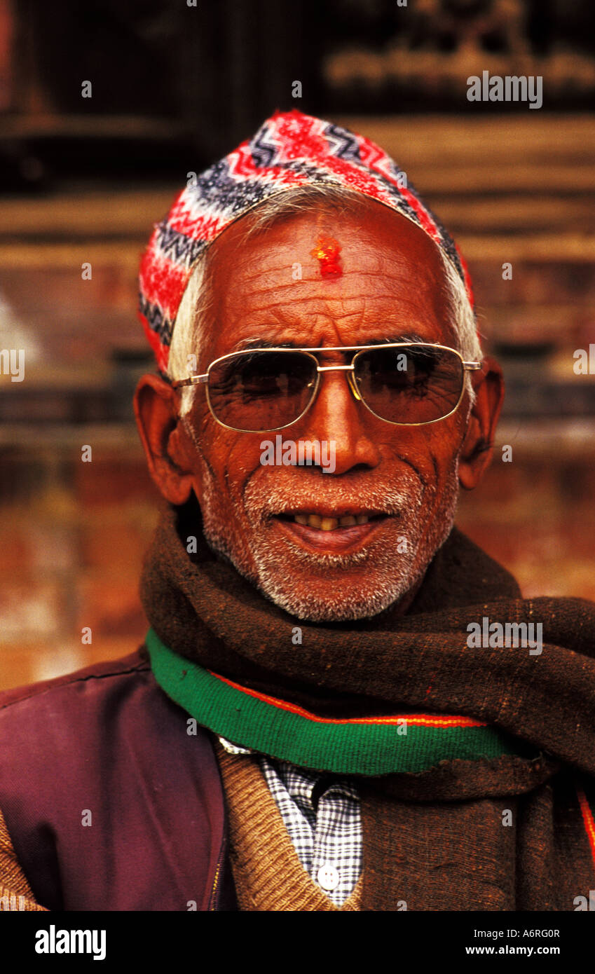 Uomo in patan nepal Foto Stock