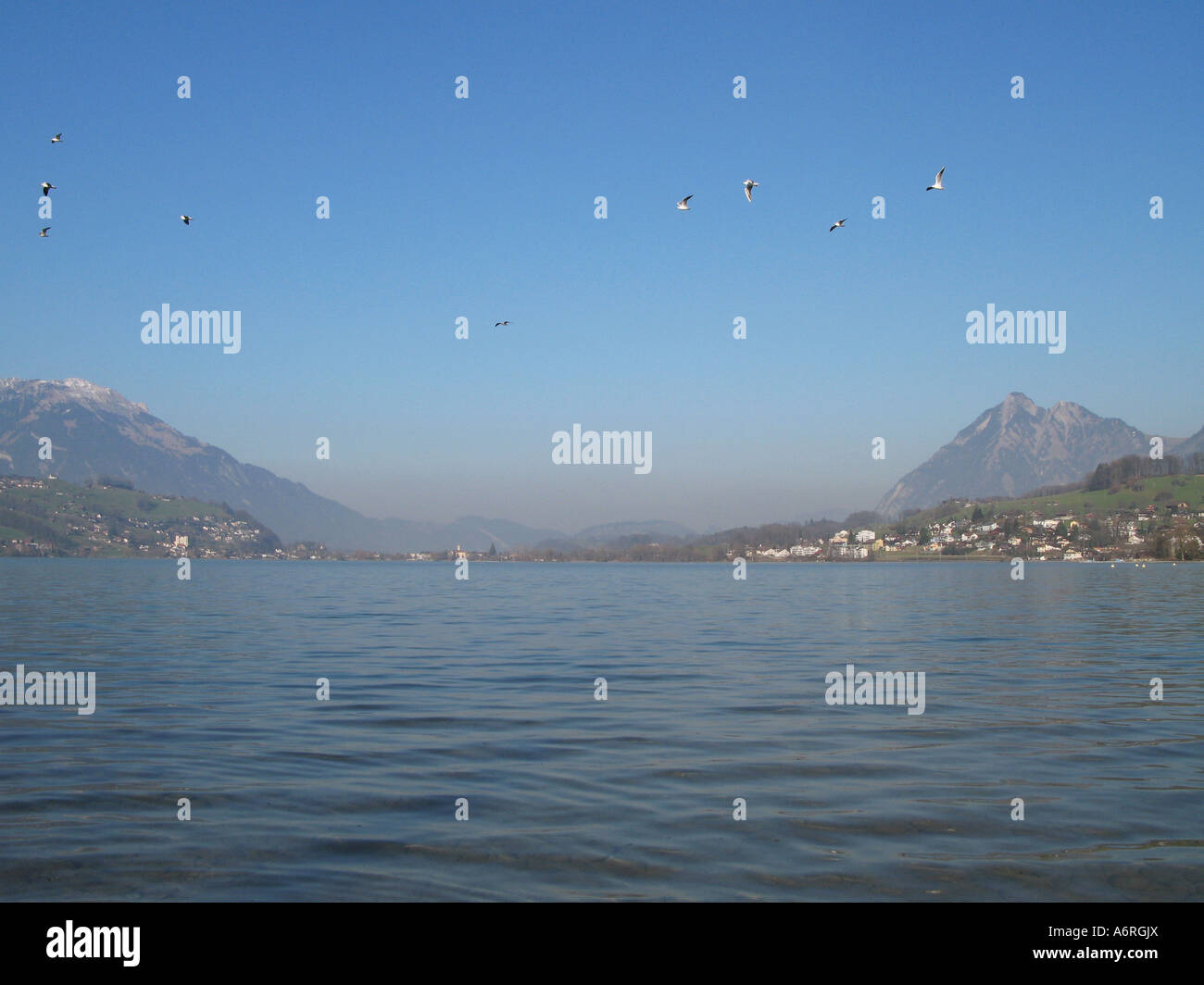 Il Lago di Sarnen, Svizzera (vicino a Sachseln) Foto Stock