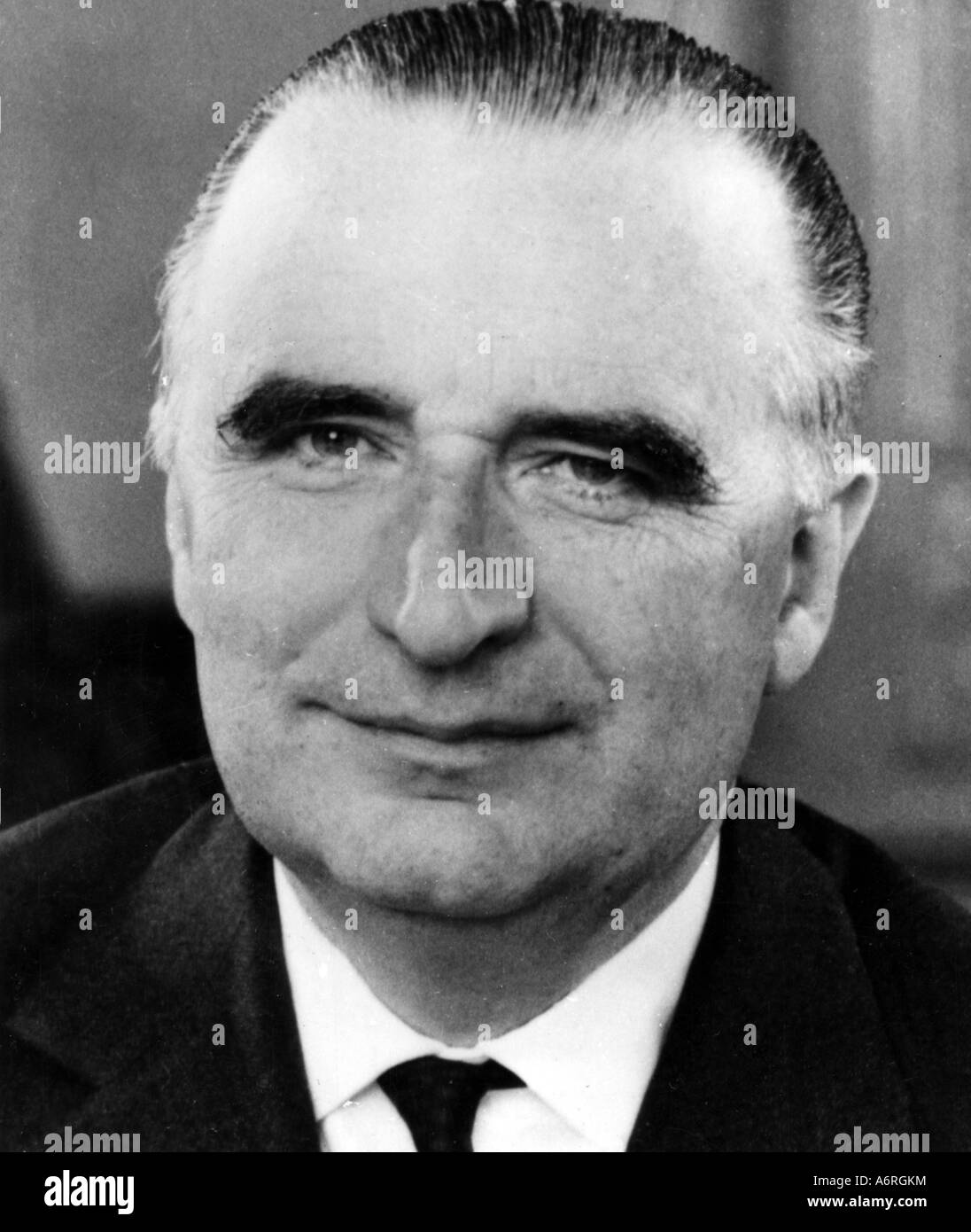 Pompidou, Georges 5.7.1911 - 2.4.1974, politico francese (UDR), il Primo Ministro 14.41962 - 10.7.1968, ritratto, 1960s, 60s, gaull Foto Stock
