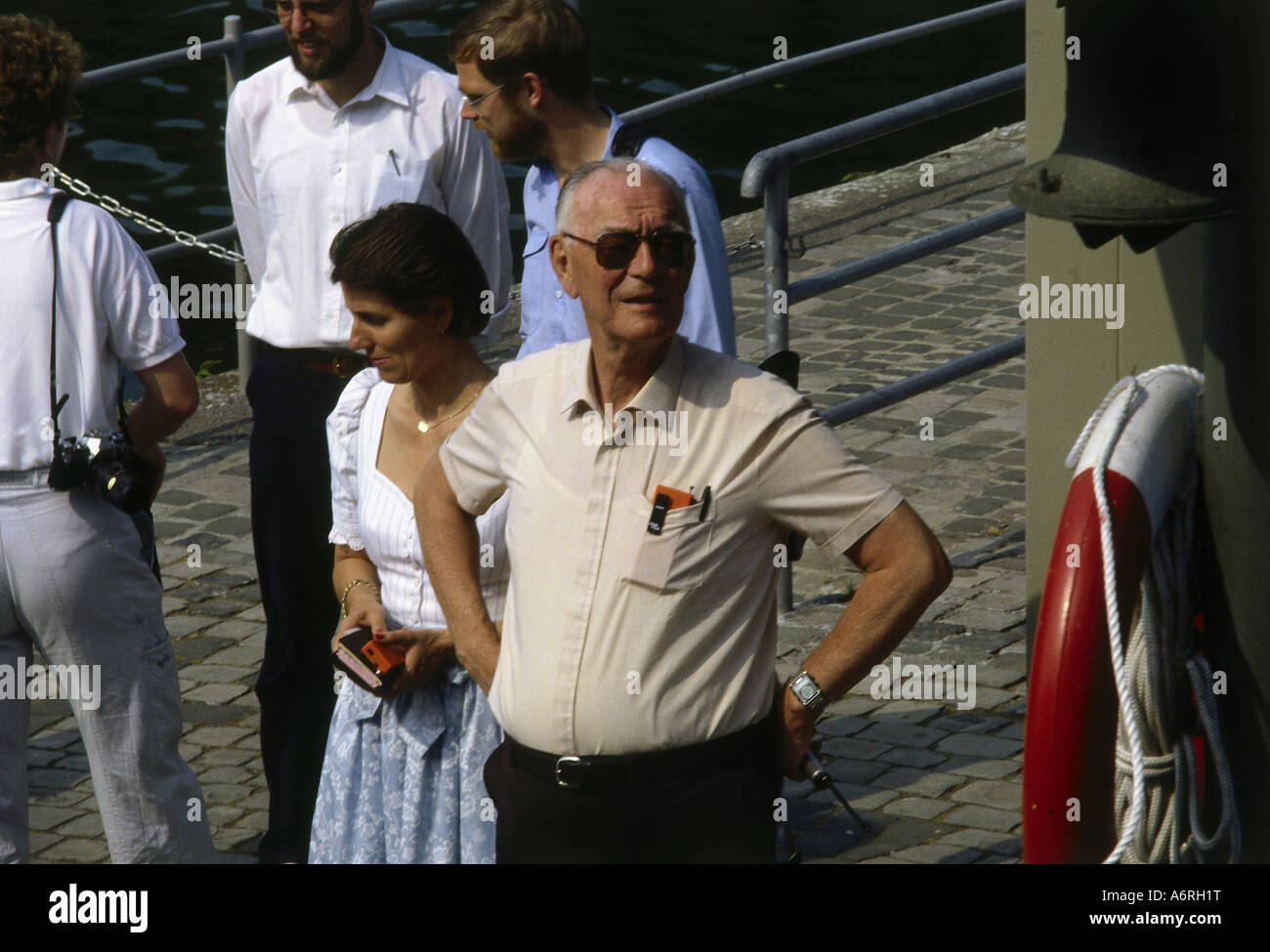 Bernadotte, Lennart Count, 8.5.1909 - 21.12.2004, nobile svedese, con la moglie Sonja, Lindau, Baviera, 1989, Principe Gustav Lennar Foto Stock