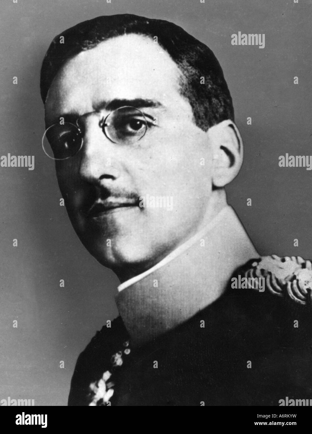 Alessandro I., 17.12.1888 - 9.10.1934, re di iugoslavia 16.8.1921 - 9.10.1934, ritratto, 1920s, 20s, Aleksandar ho Karadordevic, Foto Stock