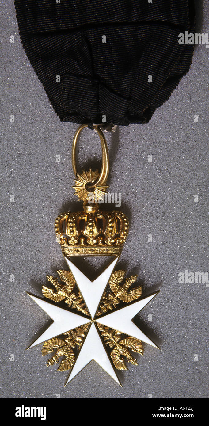 Decorazioni, Germania, Prussia, cavaliere regolare Dell'Ordine di San Giovanni, istituito il 15.10.1852, Foto Stock
