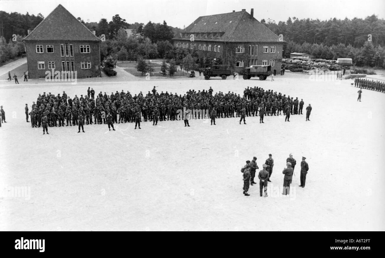 Eventi, dopoguerra, occupazione, zona di occupazione britannica, arrivo di soldati danesi a Jacker Baracks, 25.6.1947, Foto Stock