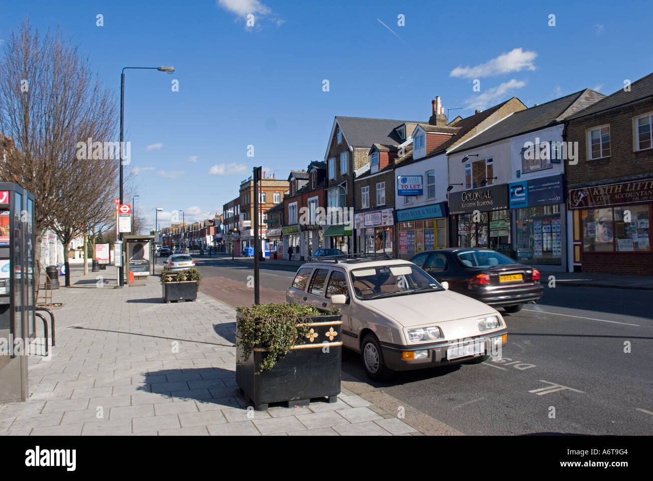 Station Road, Chingford Village, North Chingford, London Borough of Waltham Forest, Londra GB Foto Stock