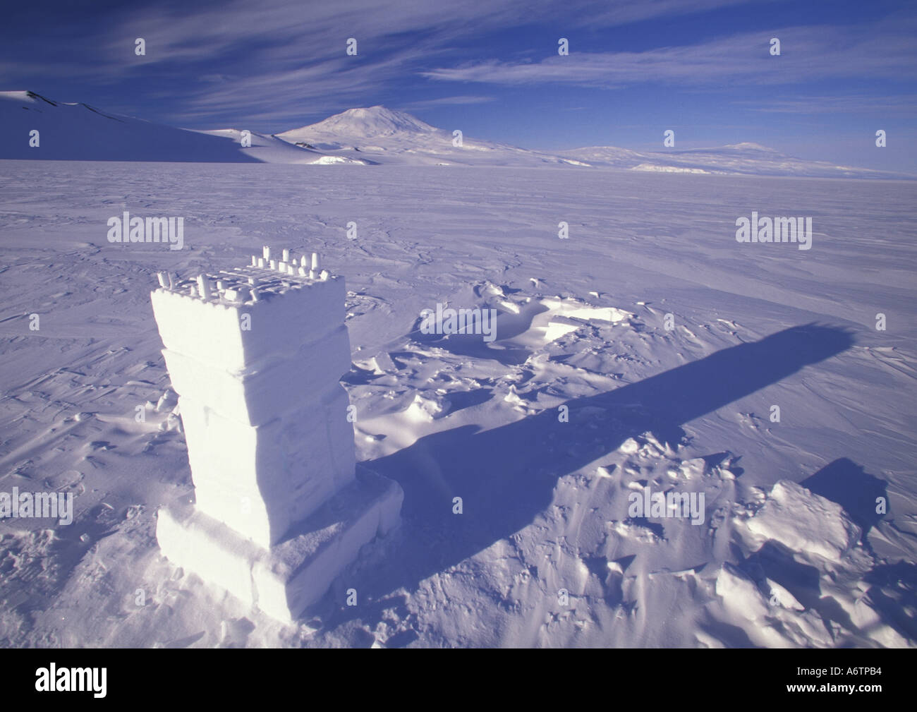 L'Antartide, Ross Ice Shelf, neve Campo scuola Foto Stock