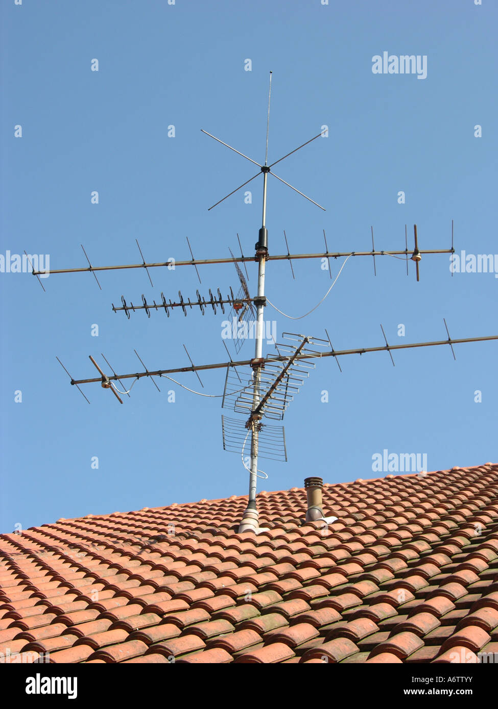 Antenna sul tetto Foto Stock