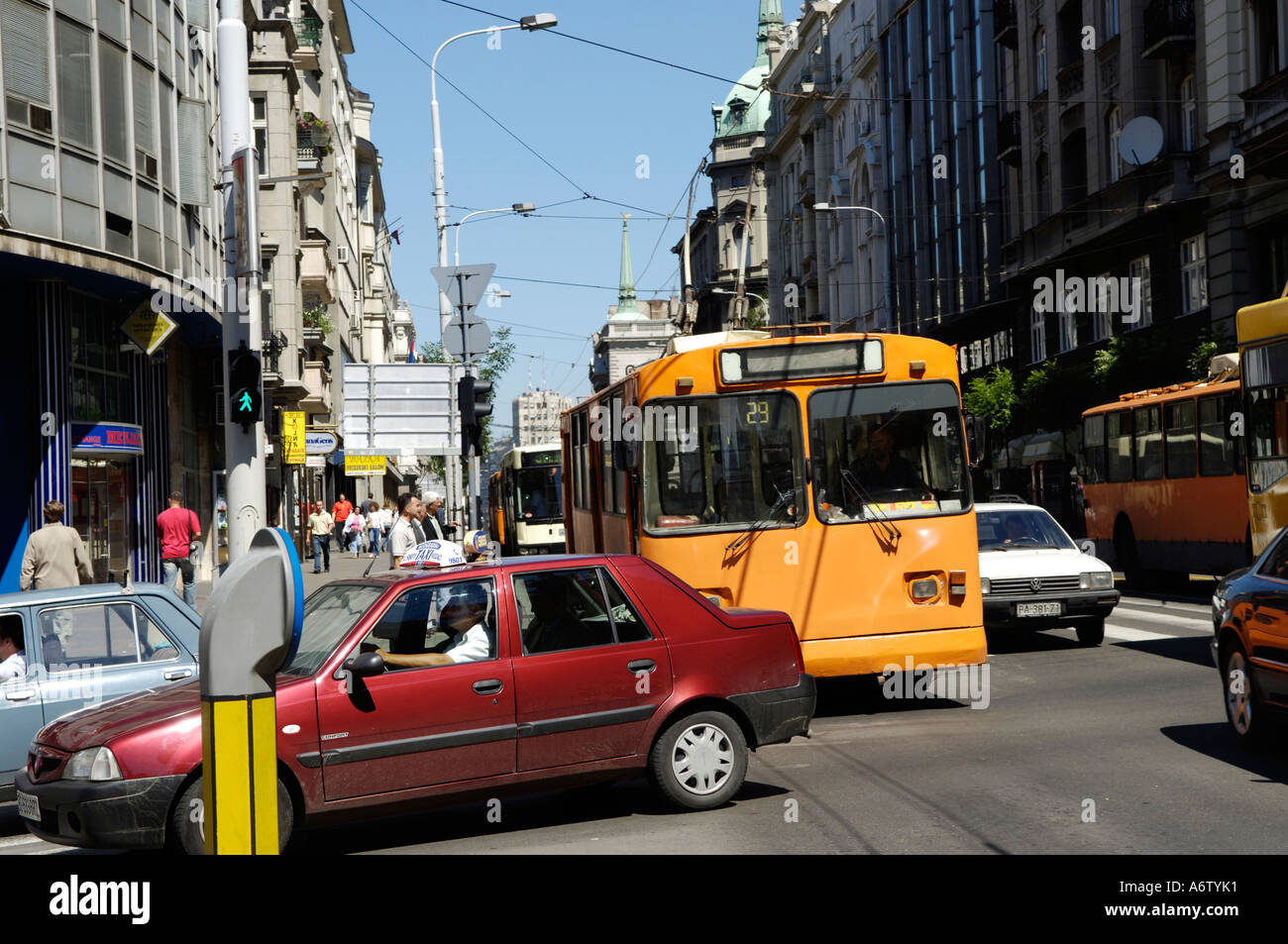 Beograd, il traffico della città Foto Stock