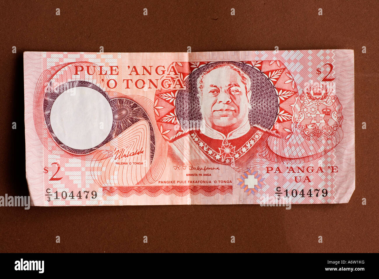 La banconota di Tonga Foto Stock
