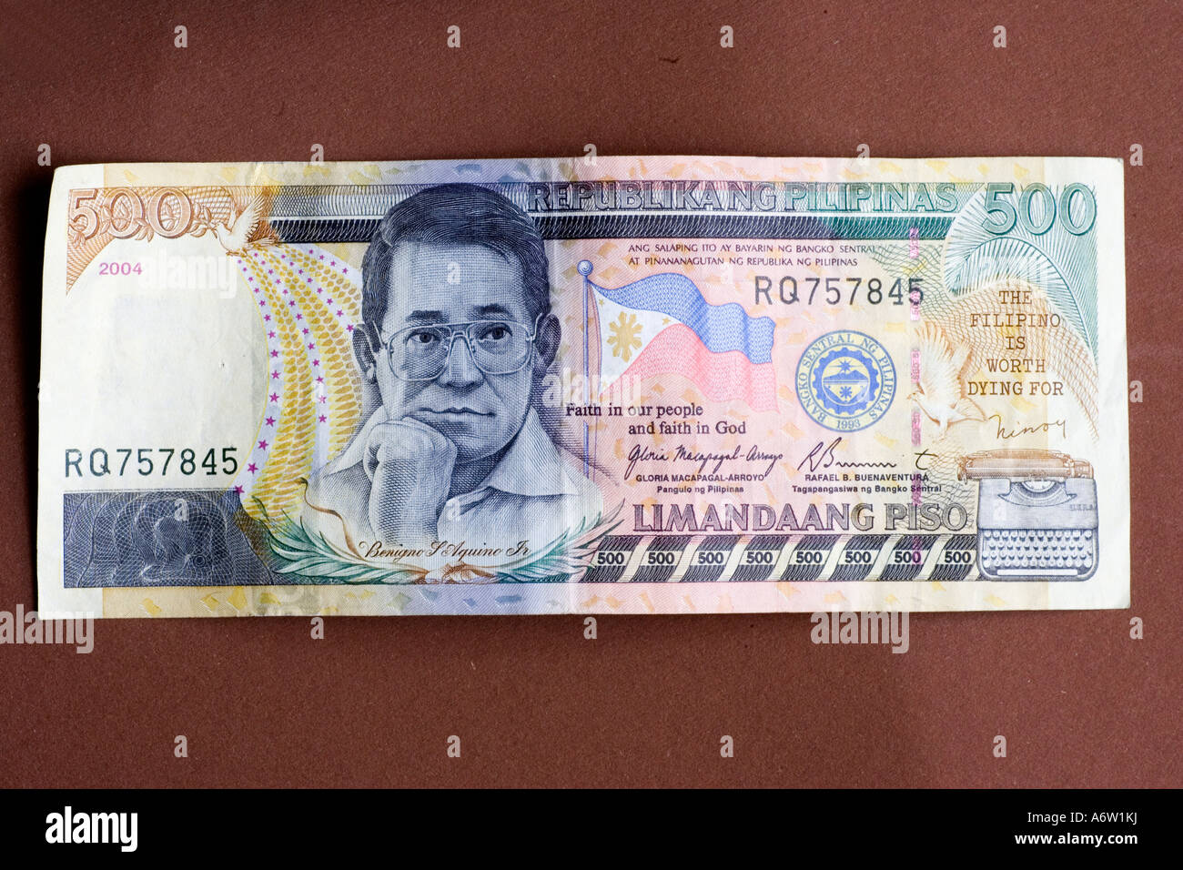 La banconota delle Filippine Foto Stock