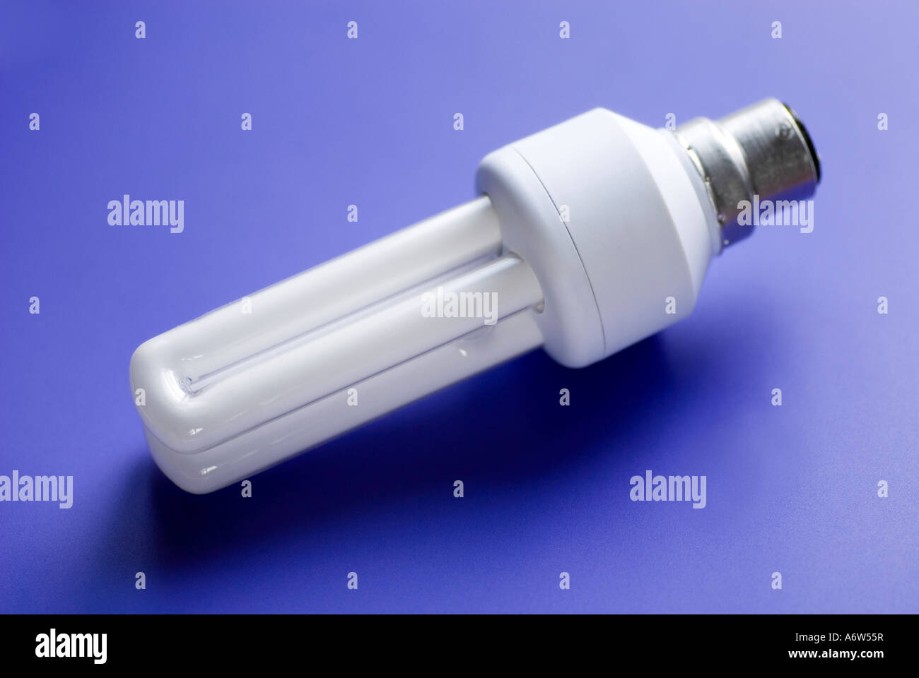 Risparmio energetico luce fluorescente lampadina Foto Stock