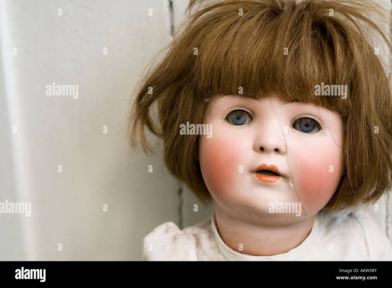 Dettaglio di una vecchia bambola dal 1920 ies Foto Stock