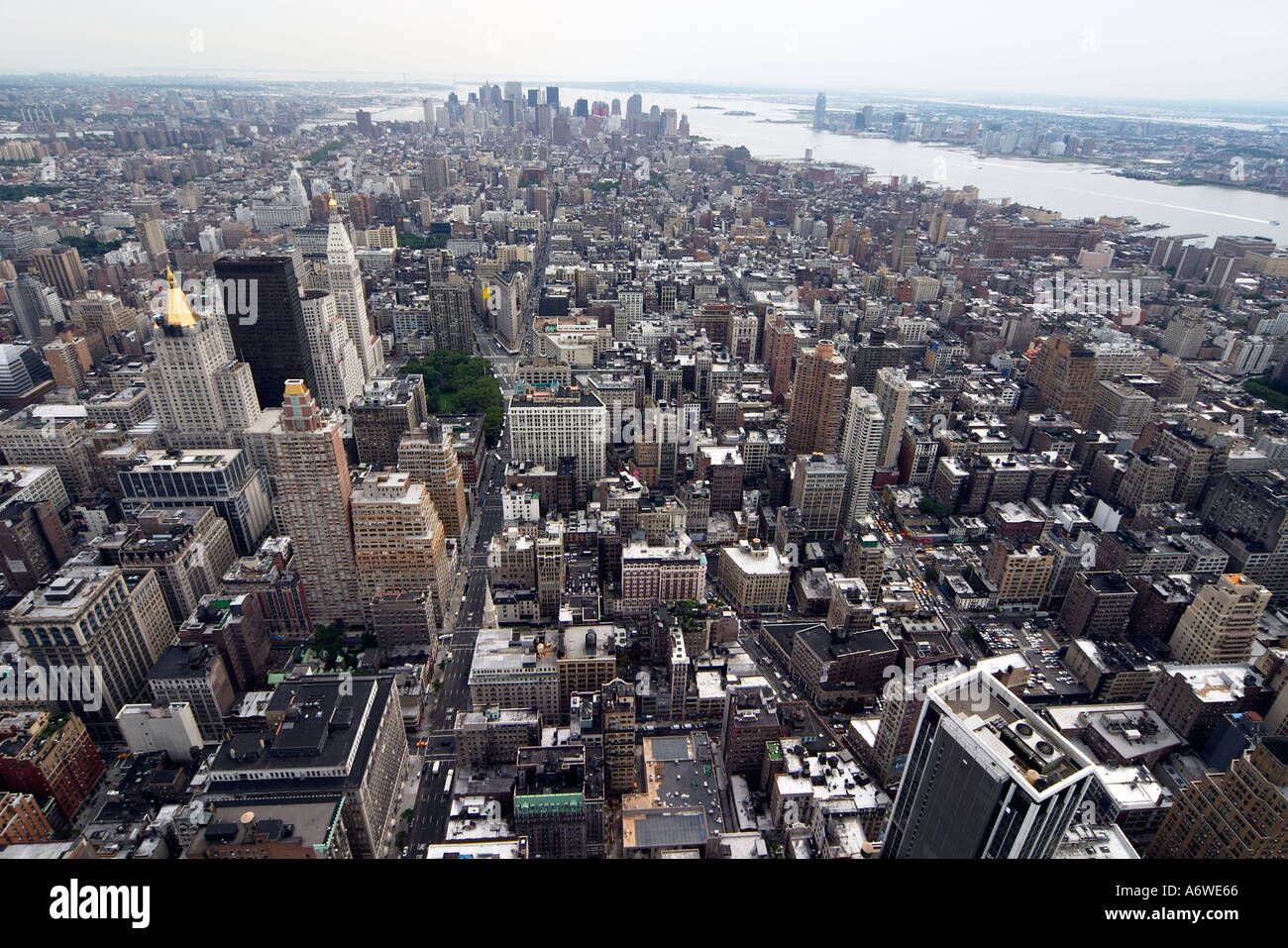 Vista aerea dalla parte superiore dell'Empire State Building Foto Stock