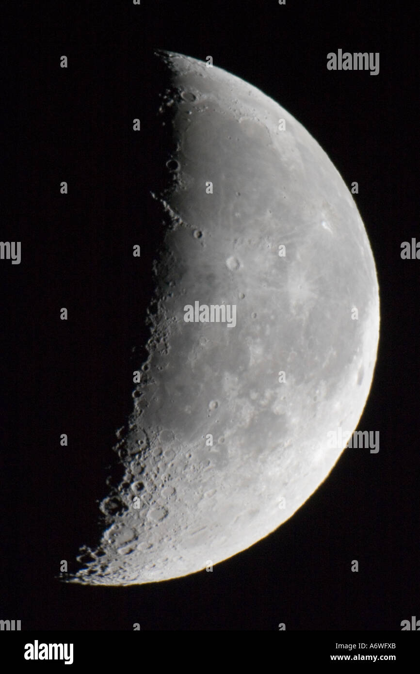 Ultimo quarto di luna Foto Stock