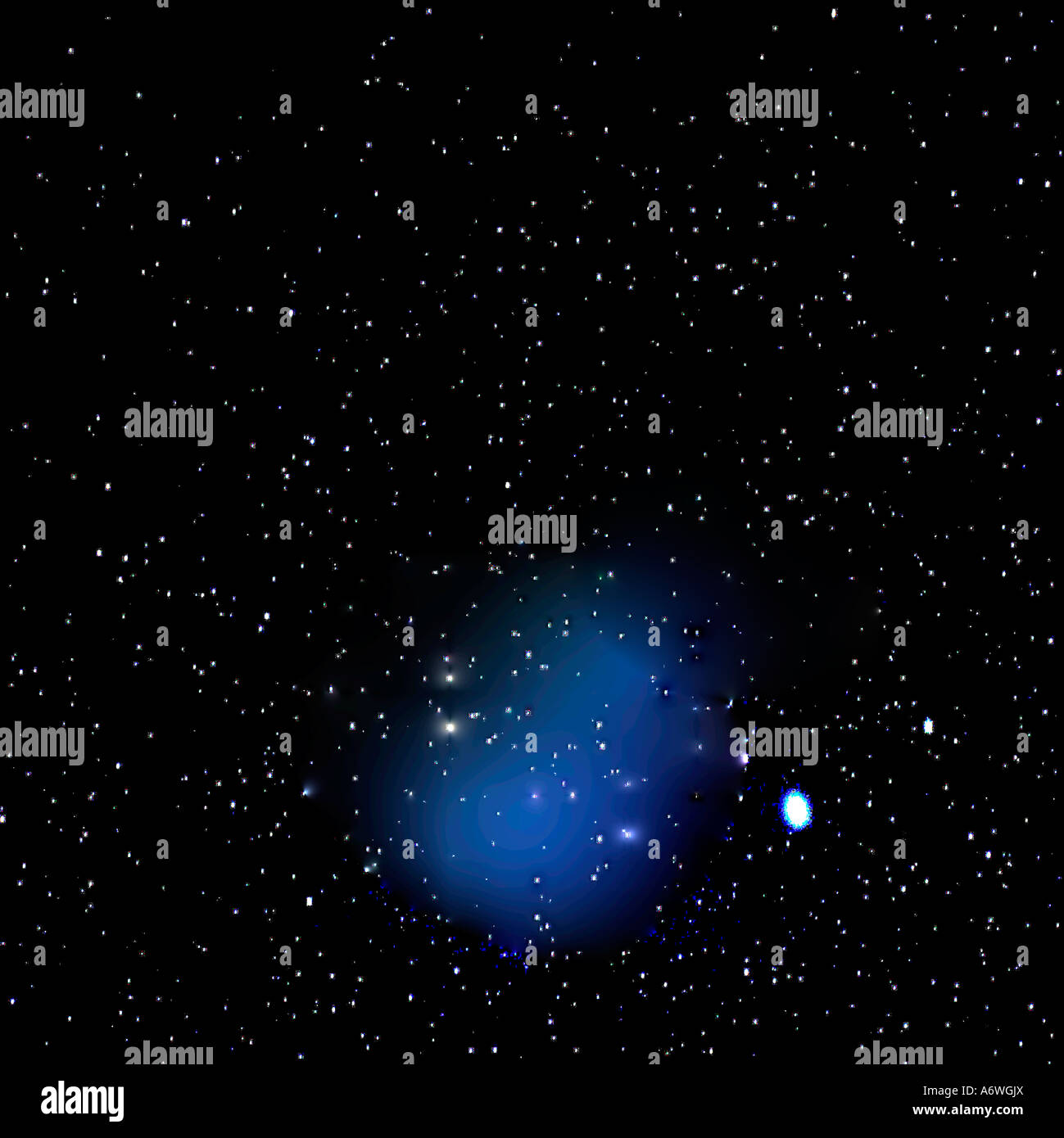 La fotografia notturna della Via Lattea e un cielo stellato Foto Stock