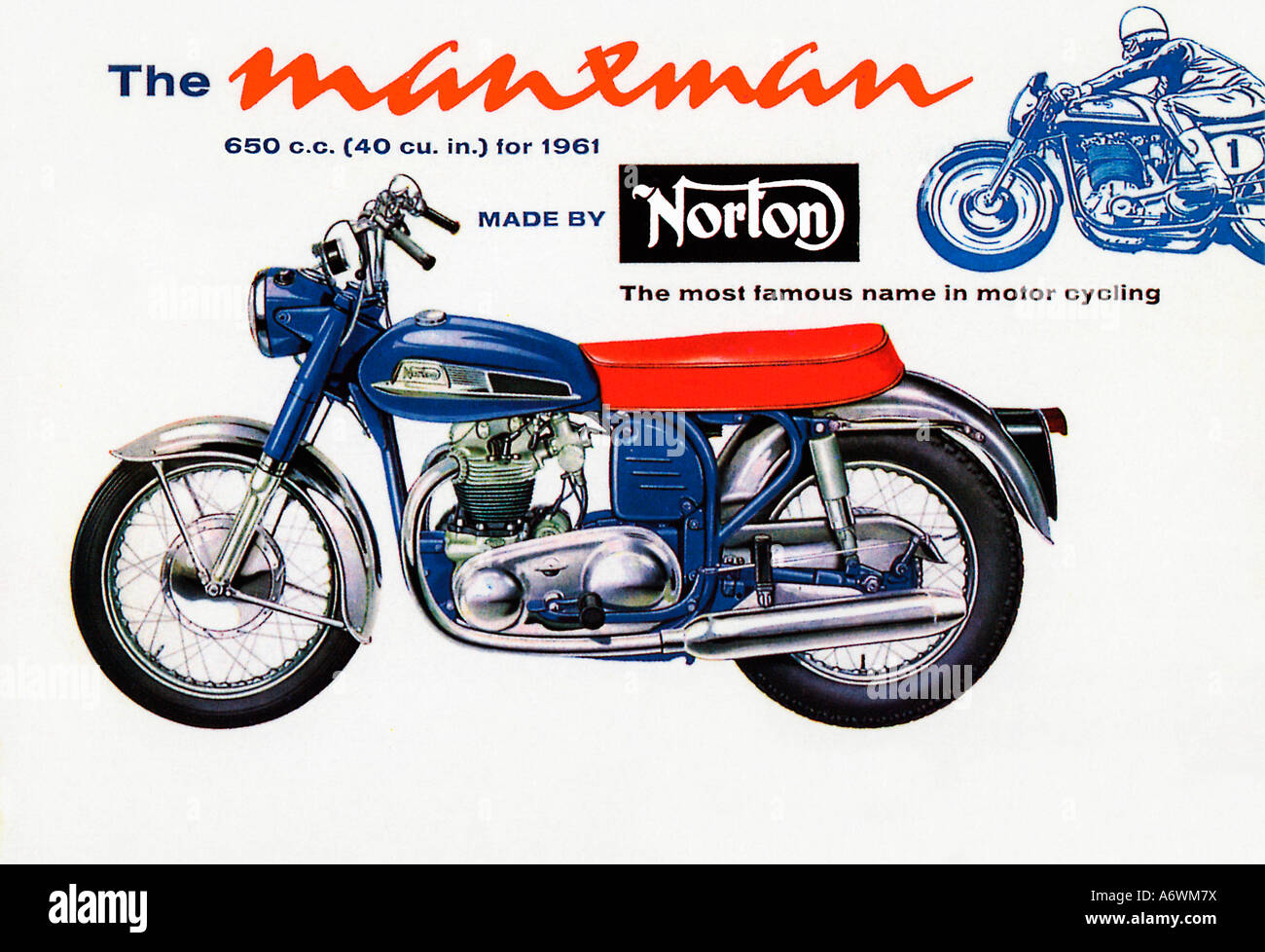 Norton Manxman 1961 Spot per la famosa inglese ciclo motore come visto nell'Isola di Man TT Foto Stock