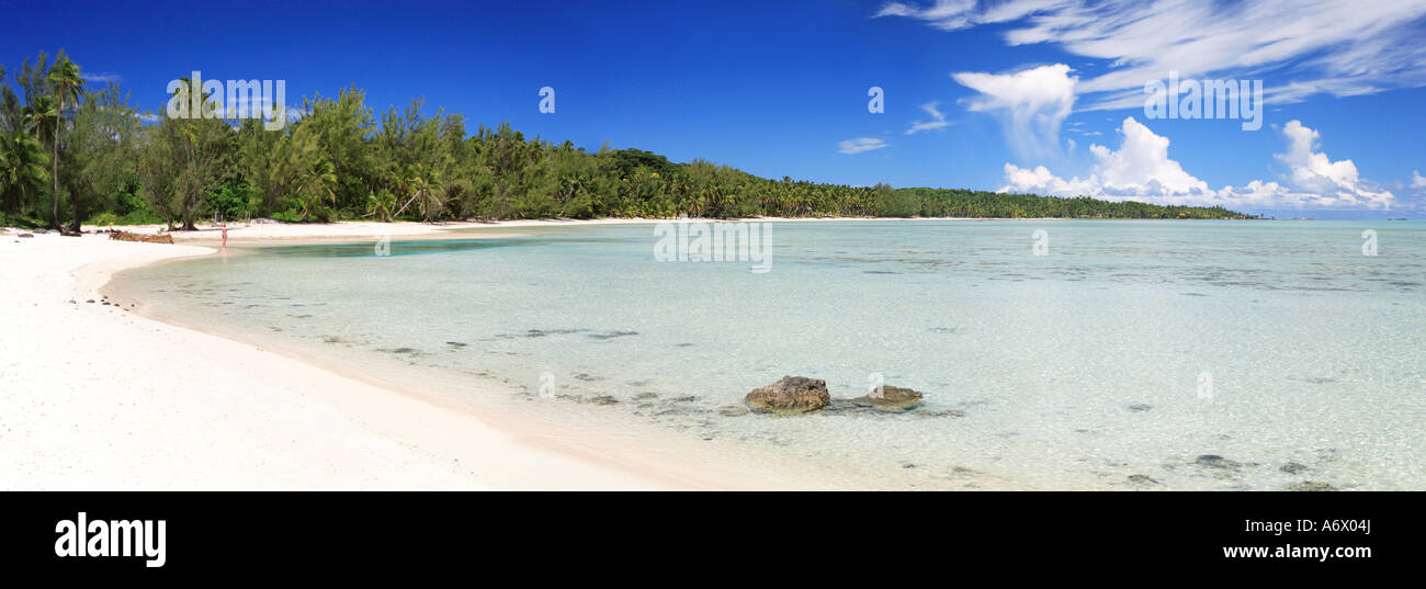 Spiaggia Raratonga Cook Polinesia isole del Pacifico Foto Stock