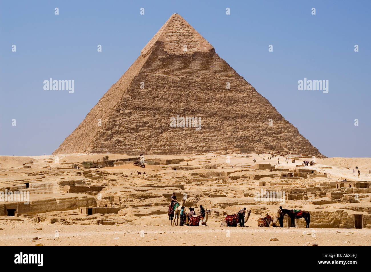 Piramide di Khufu (Cheope) a Giza, il Cairo, Egitto Foto Stock
