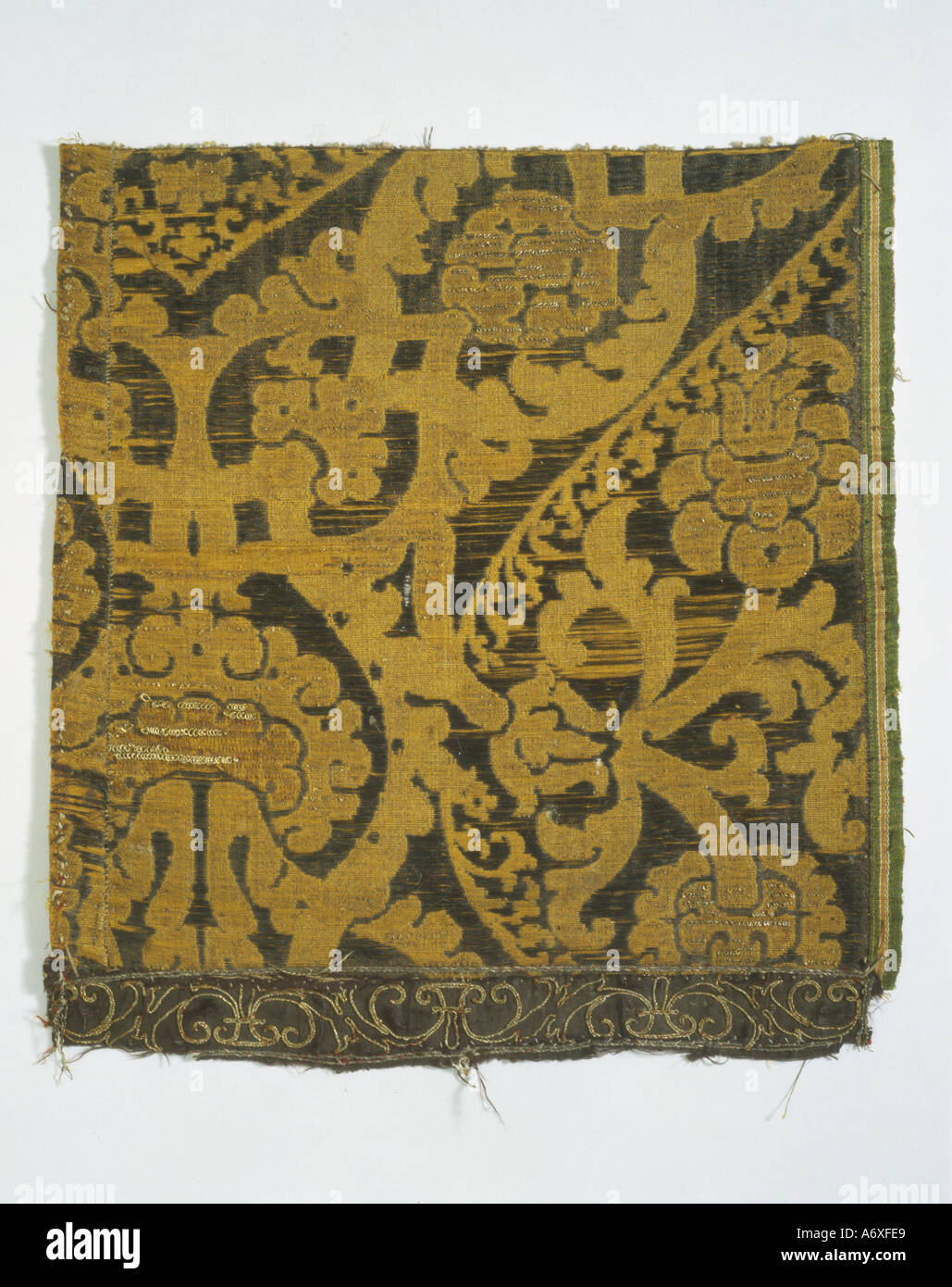 Seta tessuta tessile. Italia, del XVI secolo. Foto Stock