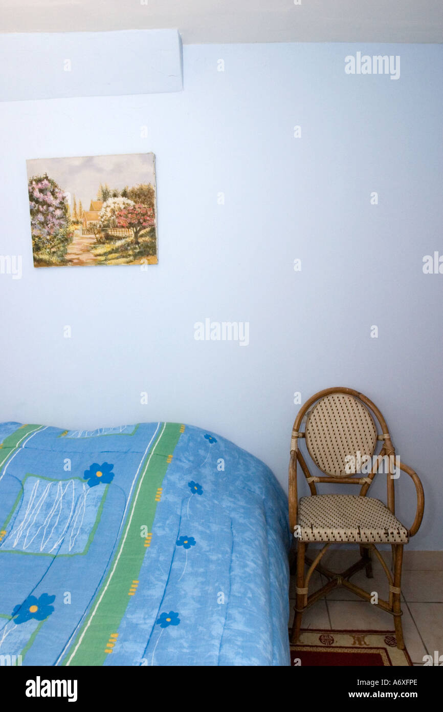Gite Sparcely interno camera da letto arredata Fillievres Pas de Calais Francia Foto Stock