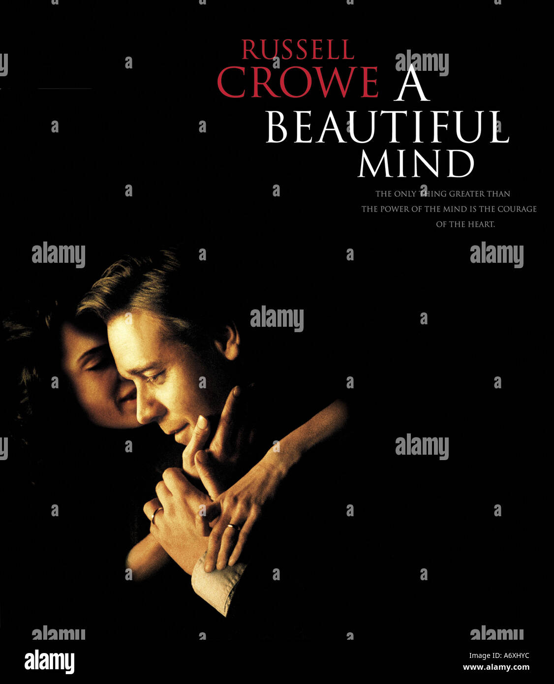 Bella mente Poster per 2001 film universale con Russell Crowe Foto Stock