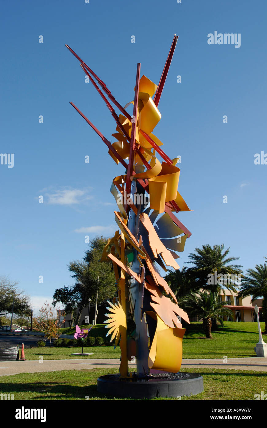 Forma d'arte in Barnet Family Park nel centro cittadino di Lakeland Florida FL USA Foto Stock