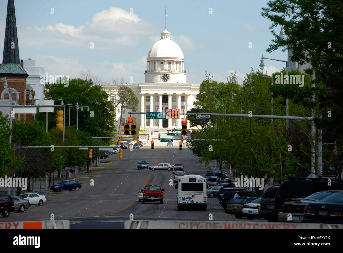 Stato storico palazzo Capitol si trova a Montgomery in Alabama al Foto Stock