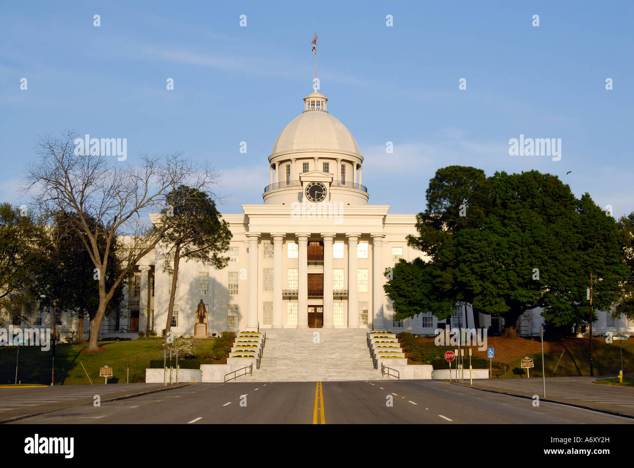 Stato storico palazzo Capitol si trova a Montgomery in Alabama al Foto Stock
