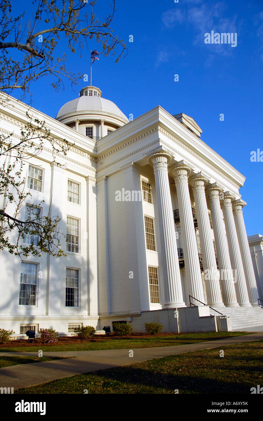 Stato storico palazzo Capitol si trova a Montgomery in Alabama al Foto Stock