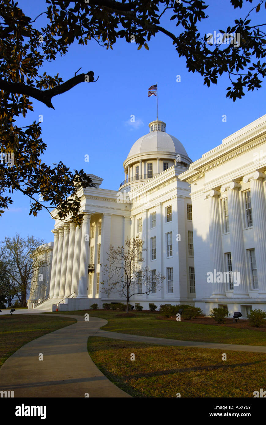 Stato storico palazzo Capitol si trova a Montgomery in Alabama al Foto Stock