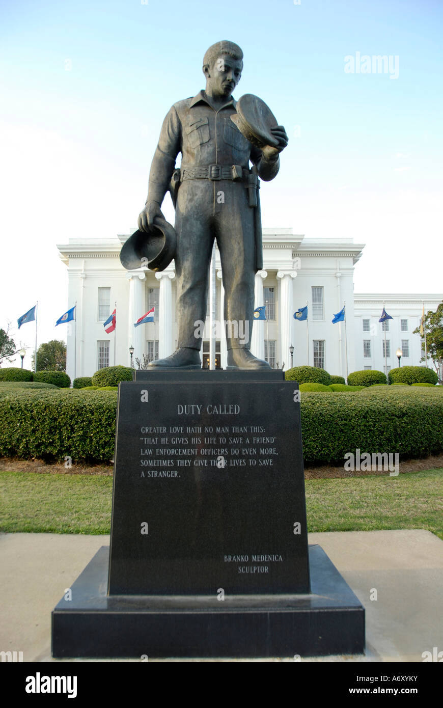 Memorial a tutte le applicazione della legge ufficiali di polizia nella storica città di Montgomery in Alabama al Foto Stock
