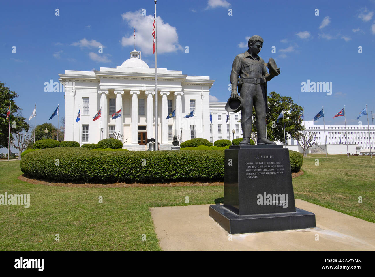 Memorial a tutte le applicazione della legge ufficiali di polizia nella storica città di Montgomery in Alabama al Foto Stock