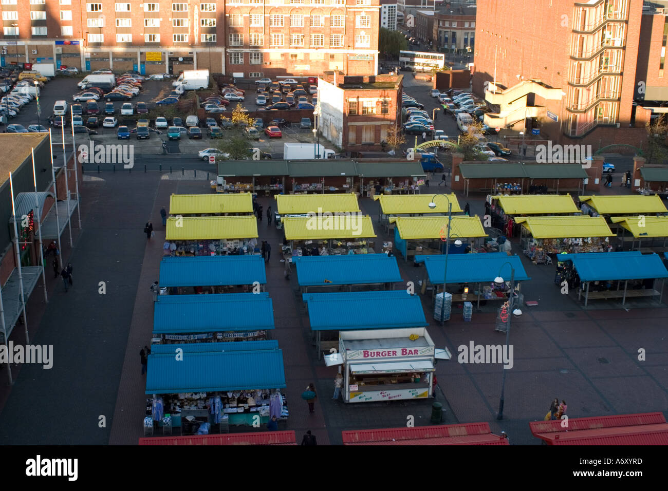 Kirkgate mercato aperto Leeds da New York Street Foto Stock