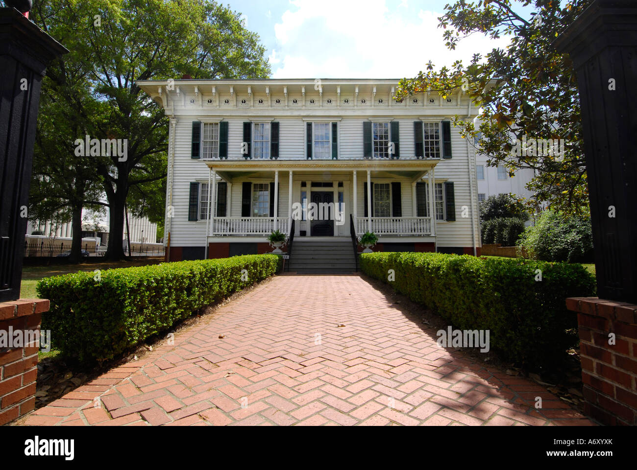 La prima casa bianca della Confederazione nella storica città di Montgomery in Alabama al Foto Stock