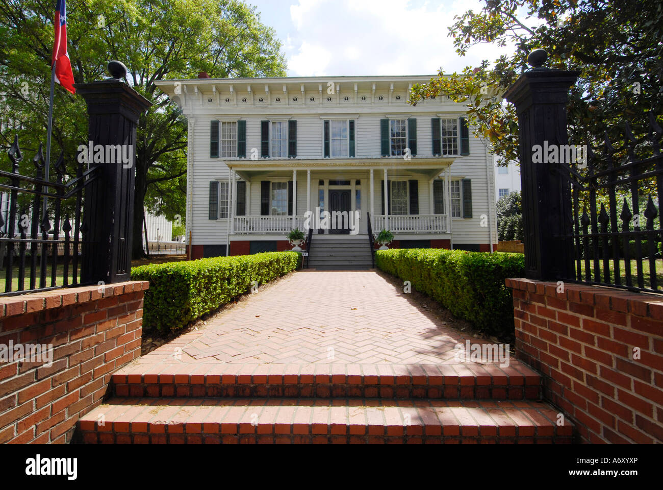 La prima casa bianca della Confederazione nella storica città di Montgomery in Alabama al Foto Stock