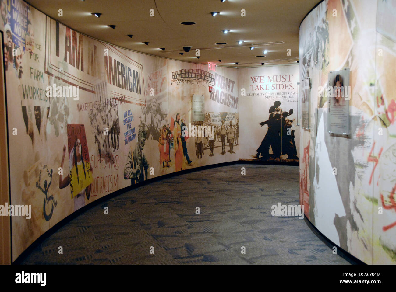 Interno del Diritti Civili Memorial Centre si trova nel centro storico della città di Montgomery in Alabama al Foto Stock