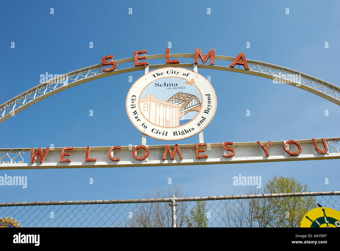 Selma Alabama al segno di benvenuto Foto Stock