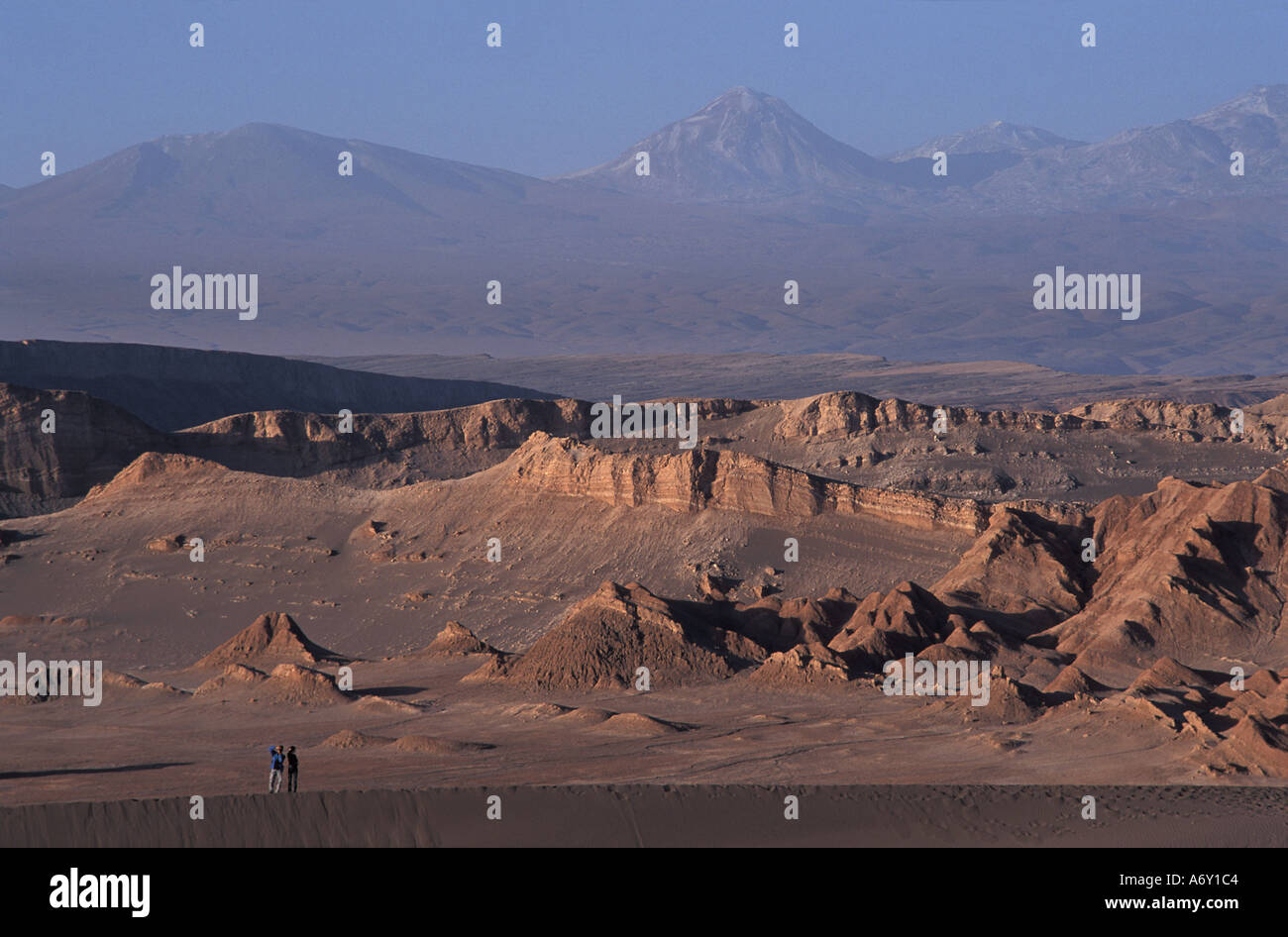 Un'area generalmente noto come l'Anfiteatro Valle de Luna deserto di Atacama N Cile Foto Stock