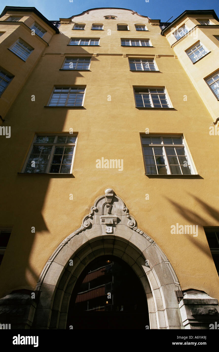 Caratteristica tipica arcata porta Helsinki Finlandia Scandinavia Europa Foto Stock