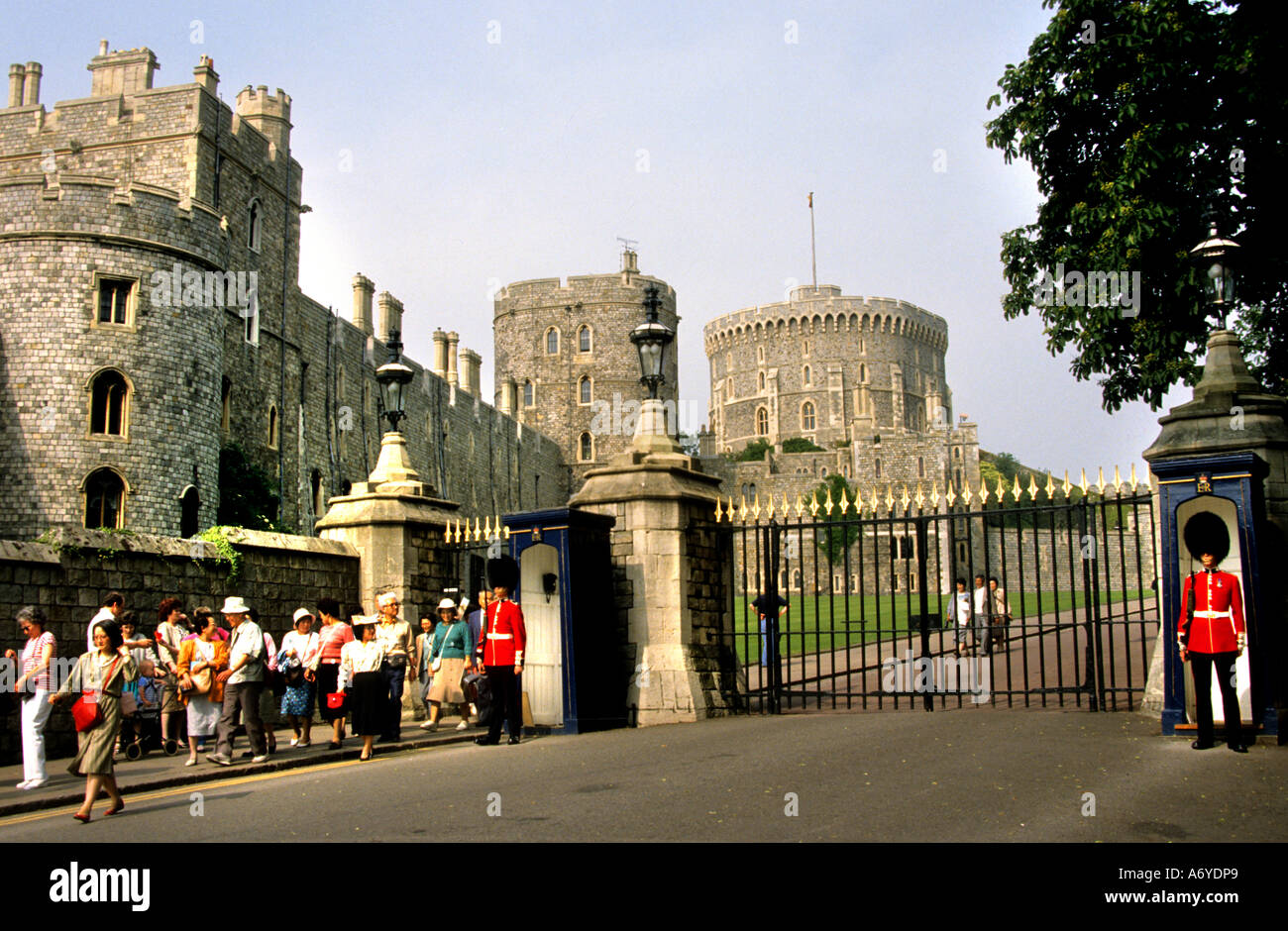 Il Castello di Windsor Berkshire Guglielmo il Conquistatore Regina re royal royalty monarchia regalità Foto Stock