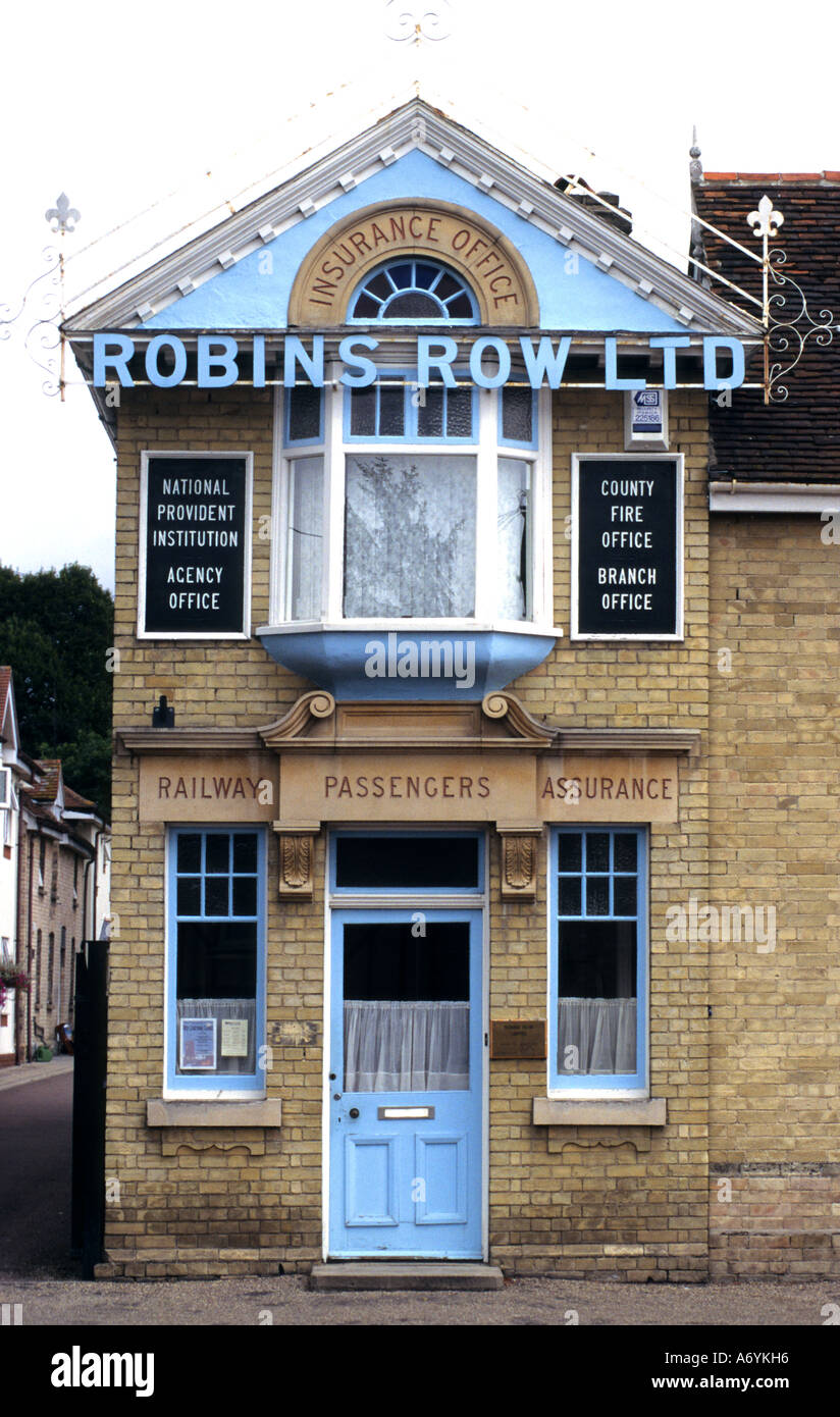 Suffolk Lavenham Stour Valley Long Melford Inghilterra ufficio assicurazioni Foto Stock