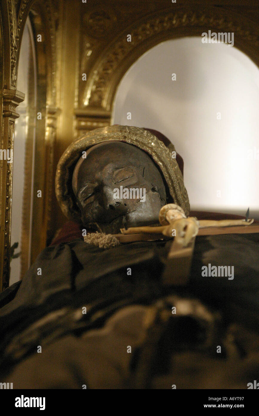 Europa italia Toscana garfagnana San Pellegrino in Alpe mummificato resti di san pellegrino Foto Stock
